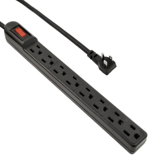 8 Outlet Power Strip Black The Wires Zone