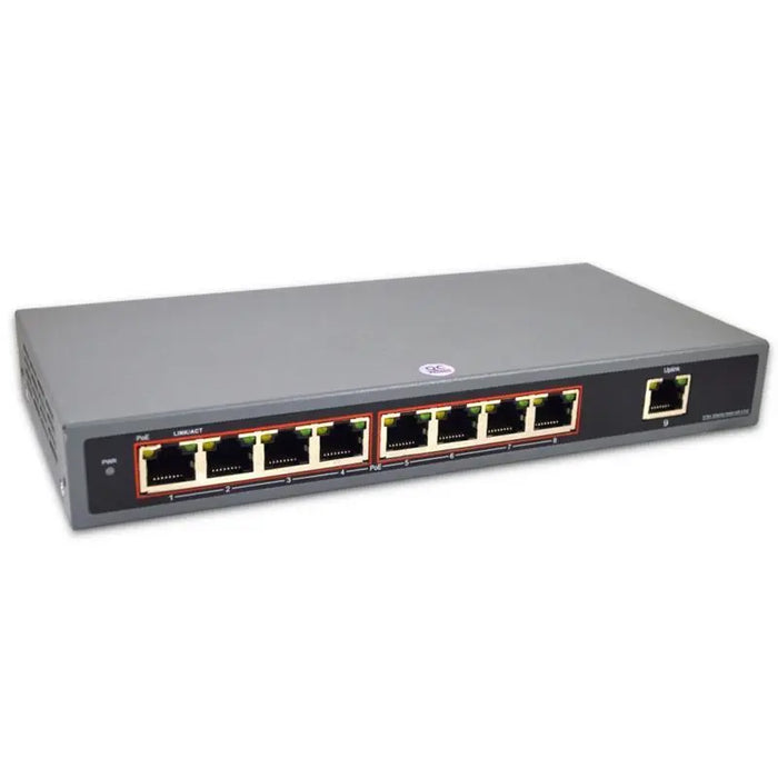 8 Port Unmanaged Gigabit Ethernet PoE Switch and Uplink Port, 10/100/1000Mbps The Wires Zone