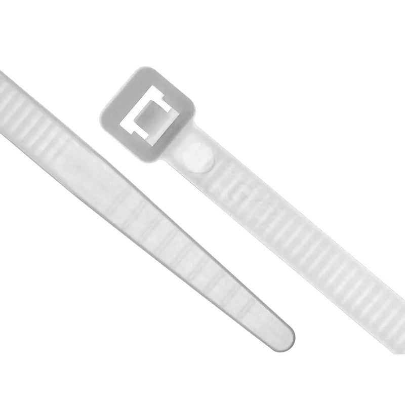 8", 40LB Capacity, UL Approved ZIP Cable Ties Made From 66 Nylon, Indoor/Outdoor, White (100-1000 Pack) The Wires Zone