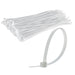 8", 40LB Capacity, UL Approved ZIP Cable Ties Made From 66 Nylon, Indoor/Outdoor, White (100-1000 Pack) The Wires Zone