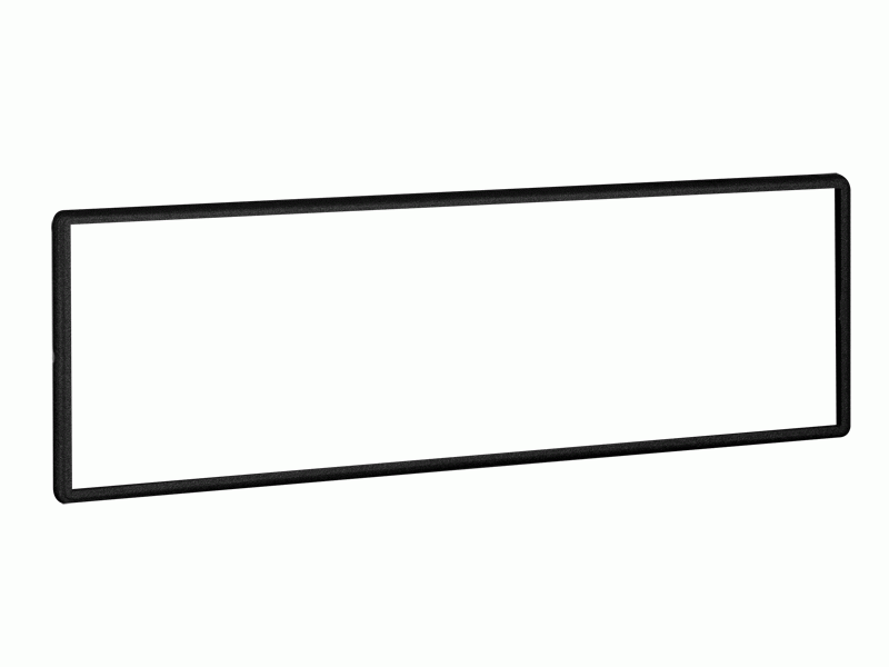 Metra 87-30-0125 Universal Plastic Single DIN 1/8" Trim Ring Border