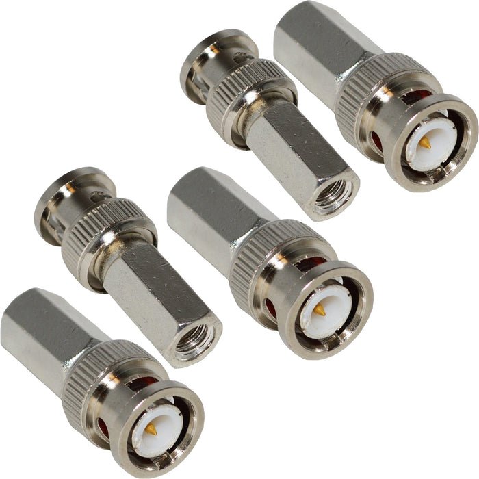 900062 BNC Plug Male Twist-On Connector for RG-59 Coaxial Cable (5/pk) The Wires Zone