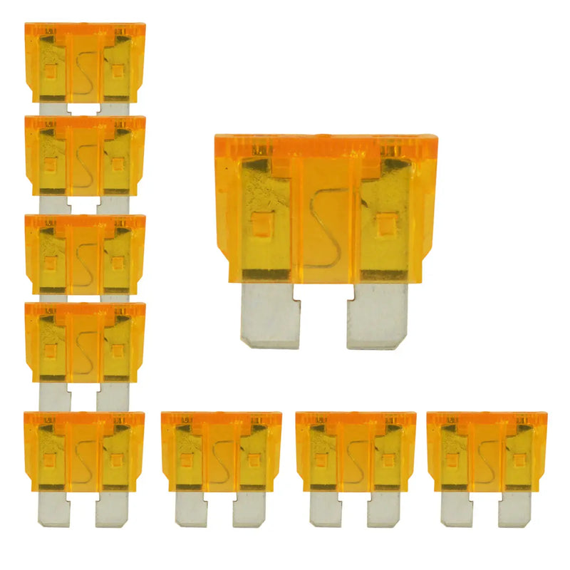 ATC Blade Style Fuse 3A - 40A AMP Automotive Car Truck Fuses Pack of 25 The Wires Zone