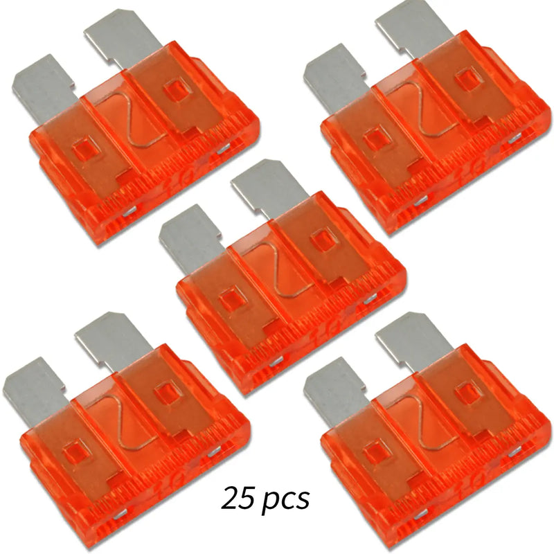 ATC Blade Style Fuse 3A - 40A AMP Automotive Car Truck Fuses Pack of 25 The Wires Zone