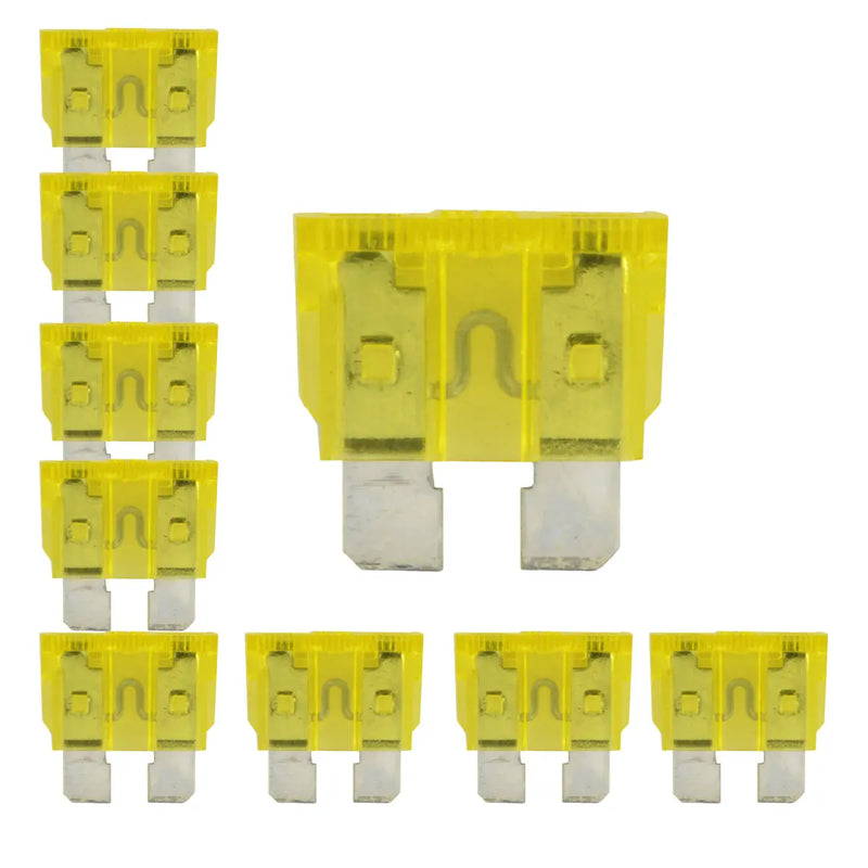 ATC Blade Style Fuse 3A - 40A AMP Automotive Car Truck Fuses Pack of 25 The Wires Zone