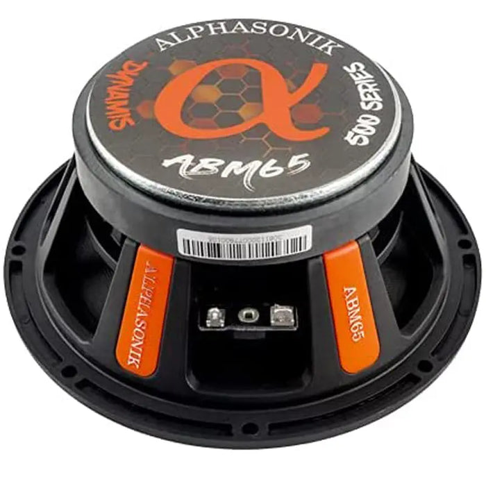 Alphasonik ABM65 DYNAMIS Series 6.5" 600 Watts 4-Ohms Mid Range Speaker (Pair) Alphasonik