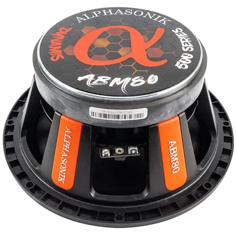 Alphasonik ABM80 DYNAMIS Series 8" 800 Watts 4-Ohms Mid Range Speaker (Pair) Alphasonik