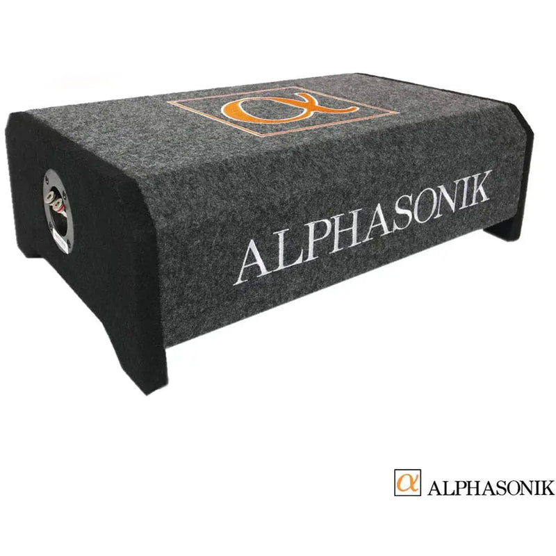 Alphasonik AS10DF 10" 1200 Watts 4-Ohm Down Fire Shallow Mount Flat Enclosed Subwoofer Alphasonik