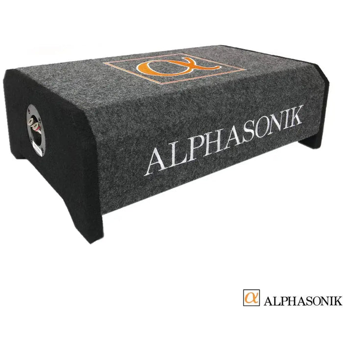 Alphasonik AS10DF 10" 1200 Watts 4-Ohm Down Fire Shallow Mount Flat Enclosed Subwoofer Alphasonik