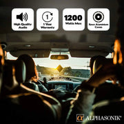 Alphasonik AS10DF 10" 1200 Watts 4-Ohm Down Fire Shallow Mount Flat Enclosed Subwoofer Alphasonik