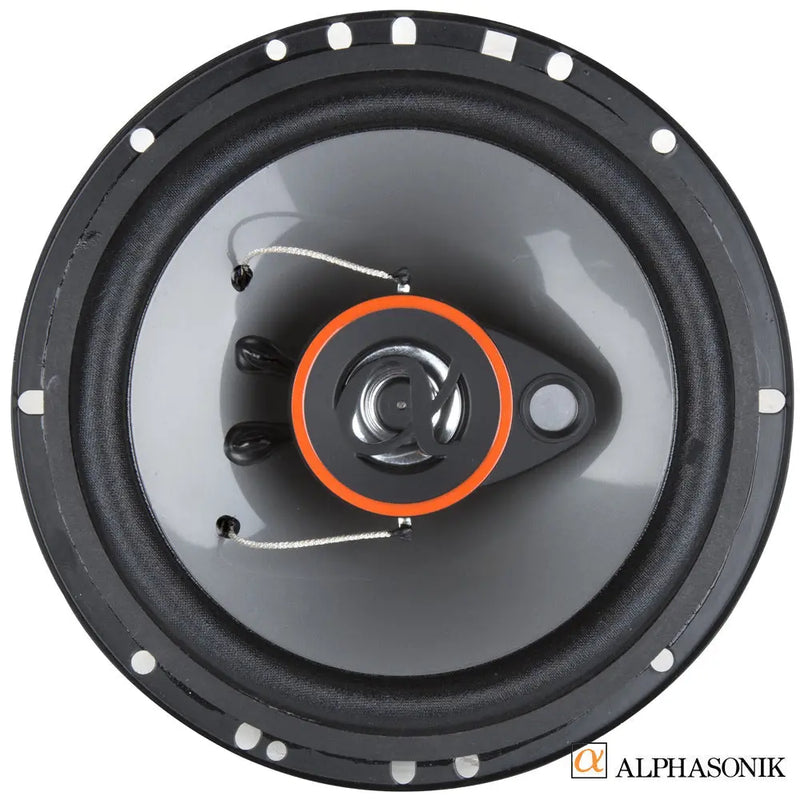 Alphasonik AS26 6.5" 350 Watts 3-Way Car Audio Coaxial Speaker (Pair) Alphasonik
