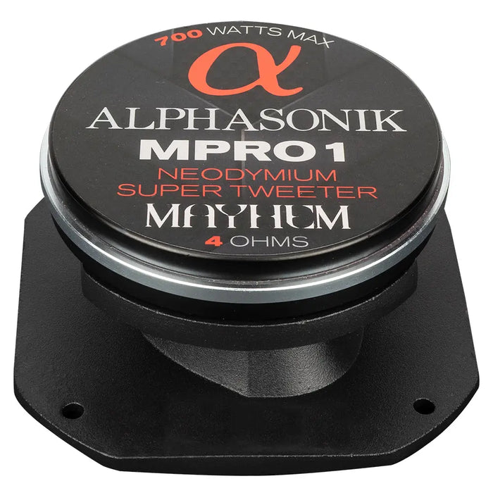 Alphasonik MPRO1 Mayhem Series 4" Neodymium Tweeter 700 Watts Max 4 Ohm (Each) Alphasonik