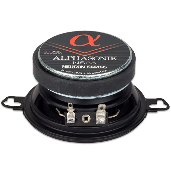 Alphasonik NS35 Neuron Series 3.5" 90 Watts 2-Way Full Range Car Audio Speaker (Pair) Alphasonik