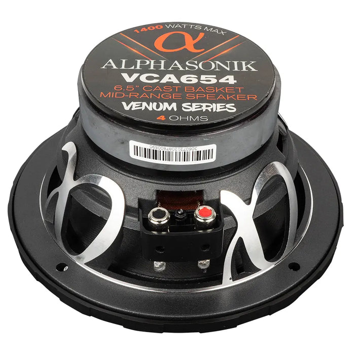 Alphasonik VCA654 Venum Series 6.5" Midrange Speakers 1400 Watts Max 4 Ohm Pair Alphasonik