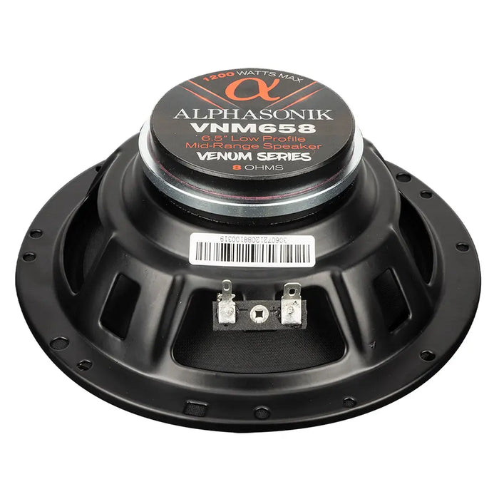 Alphasonik VNM658 Venum Series 6.5" Midrange Speakers Low Profile 1200W 8 Ohm Pair Alphasonik