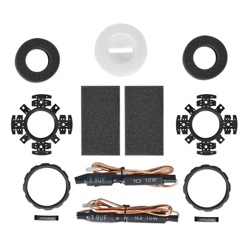 Alpine S-S10TW S Series 240 Watt 1" Component Silk Dome Car Audio Tweeters with Crossovers Alpine