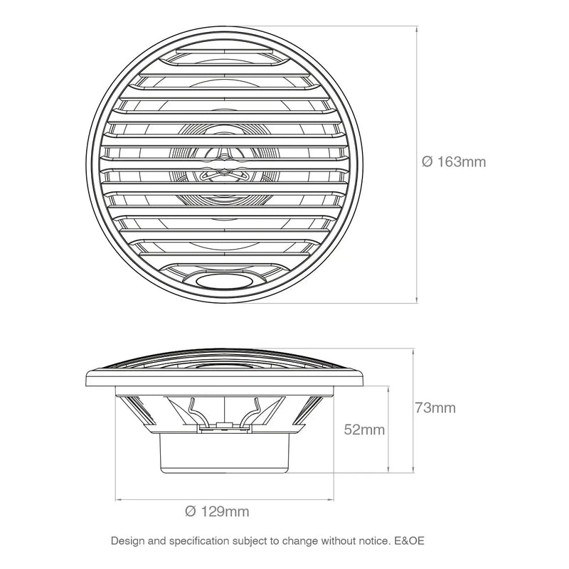 Aquatic AV EC121 6.5" Waterproof Marine Economy Speakers 160W White (Pair) Aquatic AV