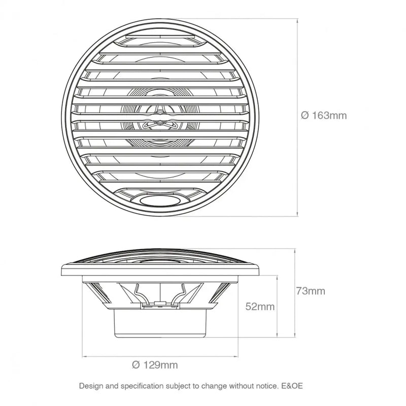 Aquatic AV EC122 6.5" Waterproof Marine Economy Speakers 160W Black (Pair) Aquatic AV