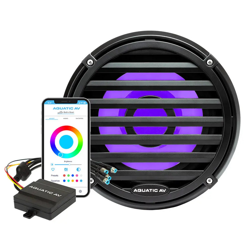 Aquatic AV EL412 Elite 10" Marine Subwoofer Waterproof 600W 4 Ohm Black (Each) Aquatic AV