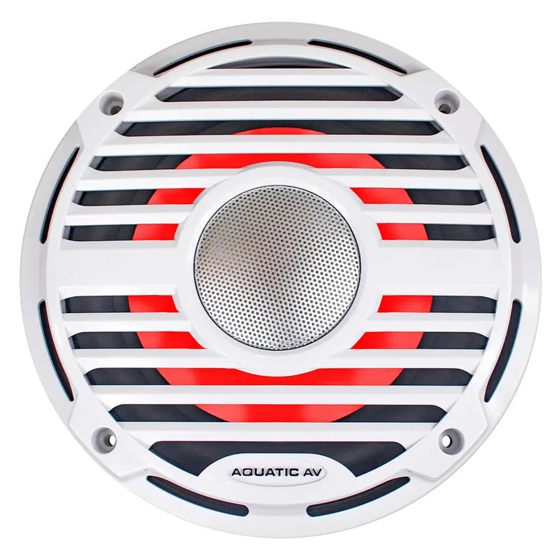 Aquatic AV PC310 10 Marine 400 Watts 4 Ohms Classic Grill Subwoofer White (Each) Aquatic AV