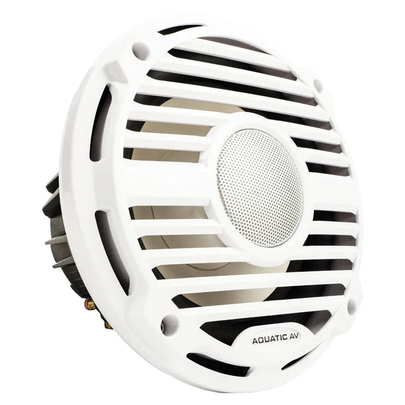 Aquatic AV PC310 10 Marine 400 Watts 4 Ohms Classic Grill Subwoofer White (Each) Aquatic AV