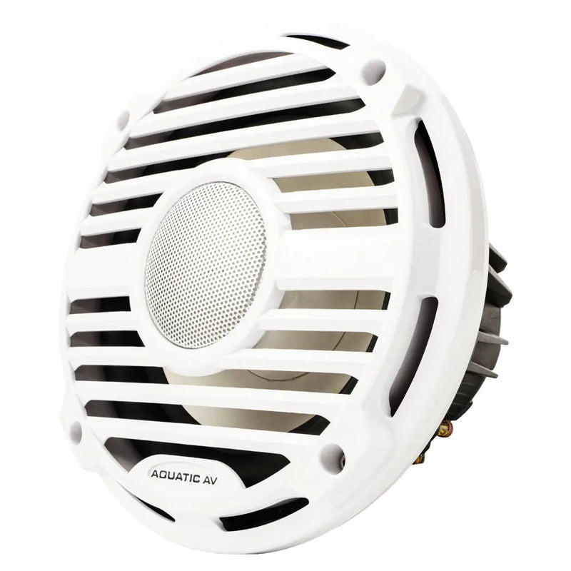 Aquatic AV PC310 10 Marine 400 Watts 4 Ohms Classic Grill Subwoofer White (Each) Aquatic AV