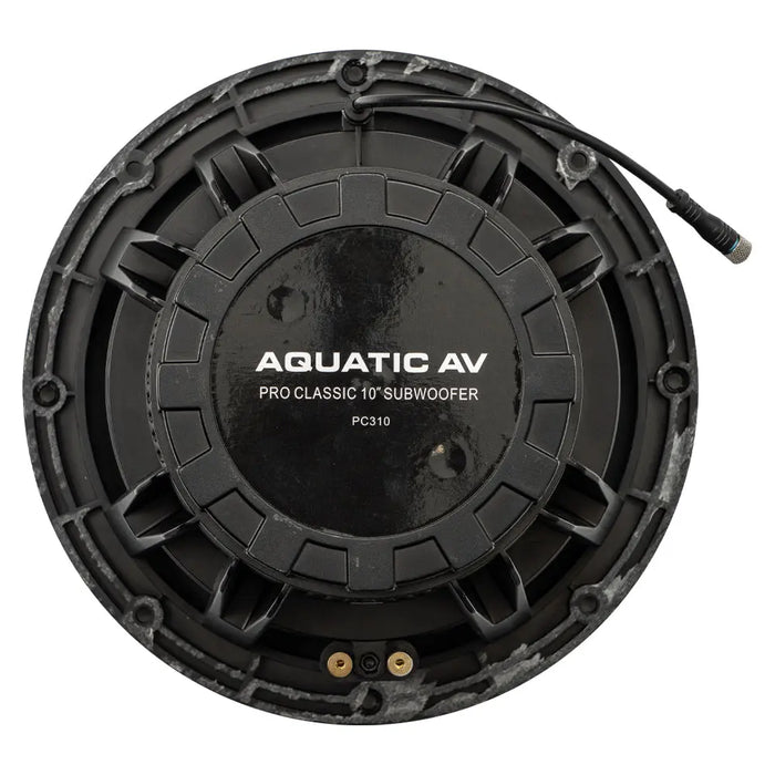 Aquatic AV PC310 10 Marine 400 Watts 4 Ohms Classic Grill Subwoofer White (Each) Aquatic AV