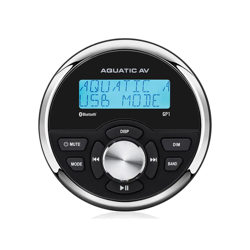 Aquatic AV RA611 GP1 Gauge Marine Stereo 288 Watts AM/FM Radio Bluetooth/MP3/USB/AUX Aquatic AV