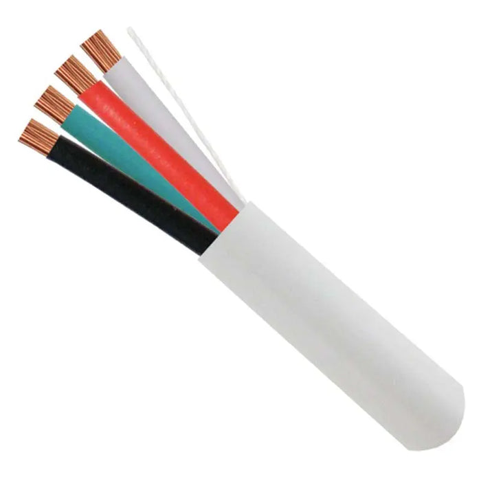 Audio Cable 14 AWG  4C 41 Strand 500 Feet CL3 PVC Bare Copper OFC White Vertical Cable