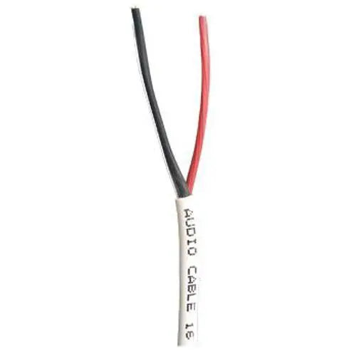 Audio Cable 16/2 Gauge 65 Strand 1000 Feet PVC Jacket Pull Box White Vertical Cable