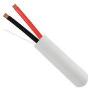 Audio Cable 16 AWG 2C  65 Strand 500 Feet White PVC Jacket Bare Copper CL3 White Vertical Cable