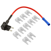 Automotive Car ATM Blade Fuses with Fuse Holder Tap (Pack of 10) The Wires Zone