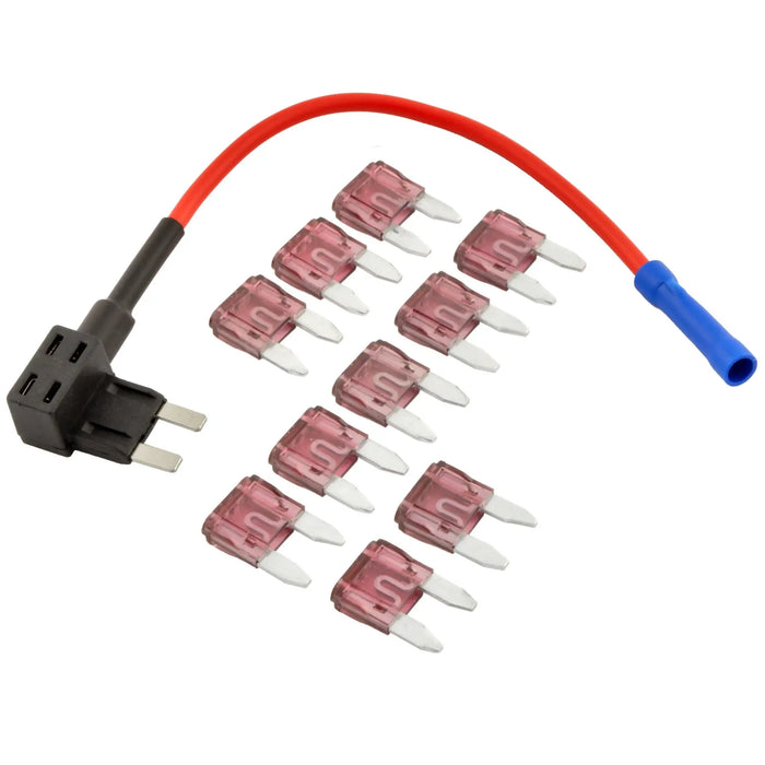 Automotive Car ATM Blade Fuses with Fuse Holder Tap (Pack of 10) The Wires Zone