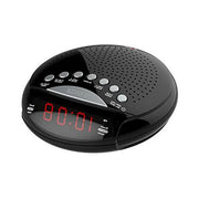 Axess CKRD3801 AM/FM Digital Radio Dual Alarm Clock with 0.6 Red LED Display Black Others