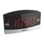 Axess CKRD3802 AM/FM Digital Radio 1.8" Red LED Display with Dual Alarm Settings Others