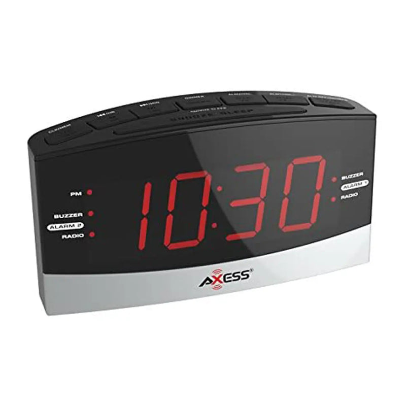 Axess CKRD3802 AM/FM Digital Radio 1.8" Red LED Display with Dual Alarm Settings Others