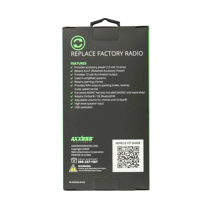Axxess AXGMLN-02 Data Interface for select 2006-2017 GM Vehicles Axxess