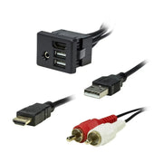 Axxess AXUSB-GM3 3Ft USB/AUX & HDMI Replacement Panel for Select GM/Buick 2014-Up Vehicles Axxess