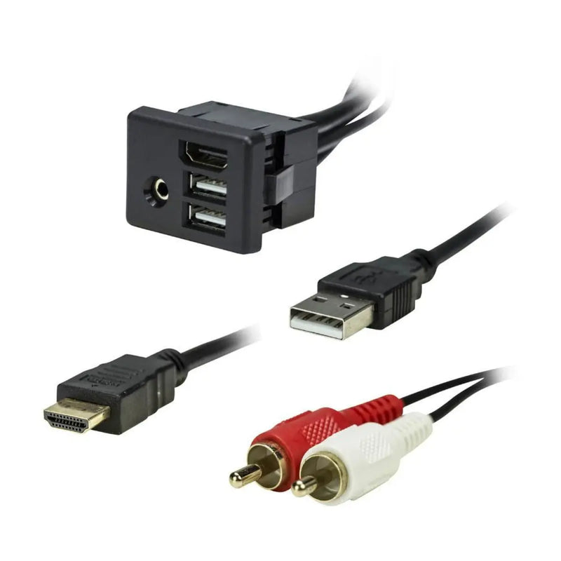 Axxess AXUSB-GM3 3Ft USB/AUX & HDMI Replacement Panel for Select GM/Buick 2014-Up Vehicles Axxess