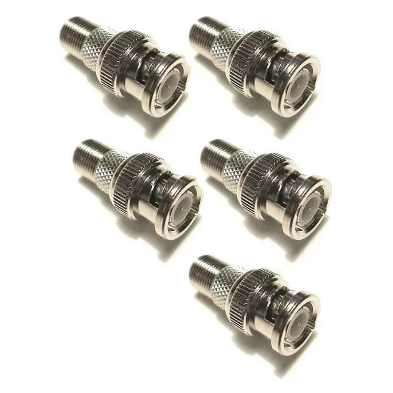 BNC Male Plug to F-Type Female Jack TV Adapter RF Coax Connector (5-50 Pack) The Wires Zone