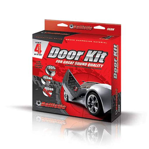 Ballistic SSDK 12 sq. ft Sound Deadening 2 Door Kit (4 Pieces 12" x 36") Ballistic