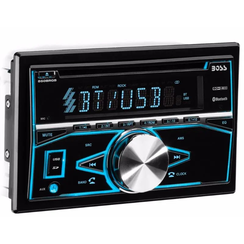 Boss Audio 850BRGB Double DIN In-Dash CD/SD/AM/FM Receiver with Bluetooth Boss Audio
