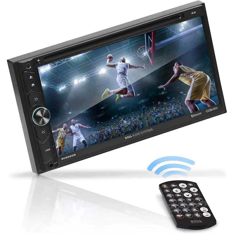 Boss Audio BV9695B Double-DIN DVD Player 6.75" Touchscreen Bluetooth w/ Remote Boss Audio