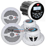 Boss Audio MGR350B Marine Bluetooth Receiver + 2 Pairs of 6.5" Speaker Boss Audio