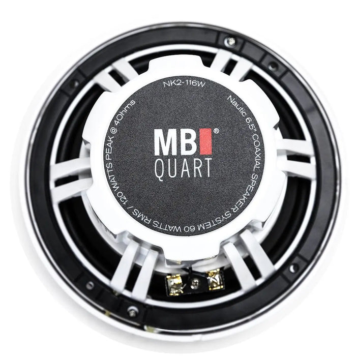 Boss Audio MGR350B Marine Receiver & MB Quart NK2-116W 6.5" 2-Way Speakers (2 pair) MB Quart