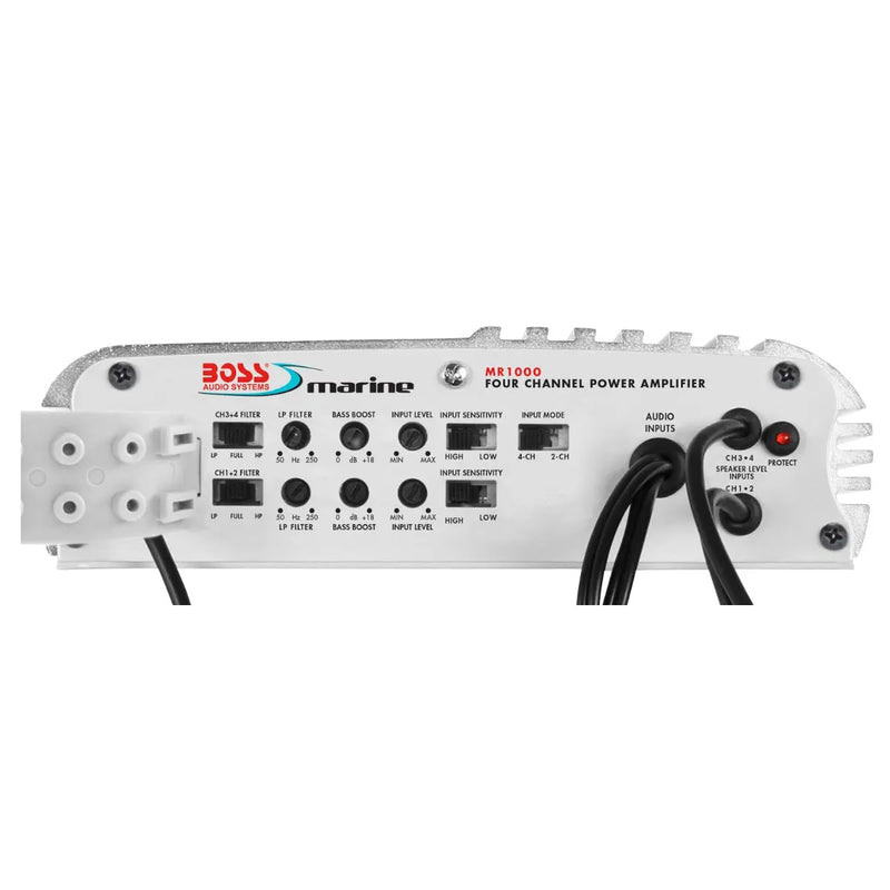 Boss Audio MR1000 4 Channel  AB Class 1000 Watt Power Amplifier w/ Remote Subwoofer Level Control Boss Audio