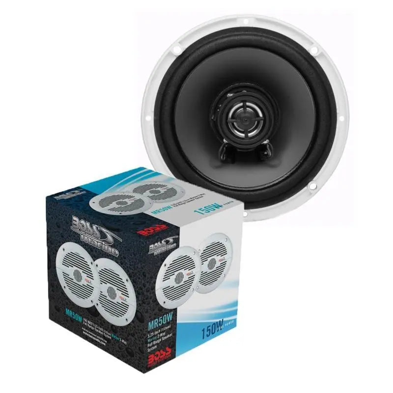 Boss Audio MR50W 5.25" 2-Way 150 Watts White Marine Speaker (pair) Boss Audio