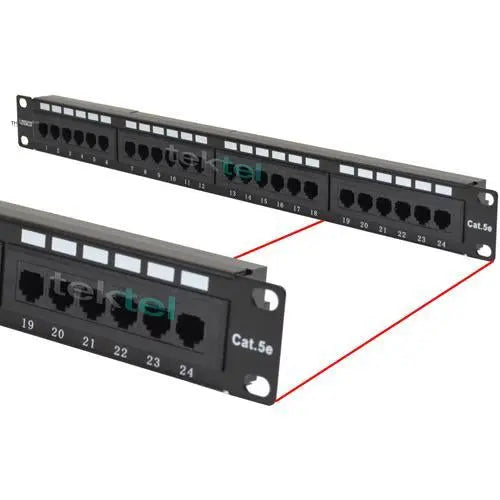 CAT5 CAT5E UTP 24 Port Network LAN Patch Panel with Cable Management Logico