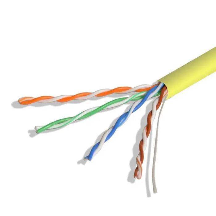 CAT5E 1000 Feet 350MHz 24 AWG Yellow Copper Ethernet Network CMR UTP Riser Cable Logico