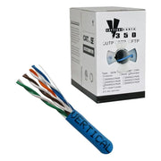 CAT5E 24 AWG UTP 8C Stranded Bare Copper PVC Jacket Blue 1000' Cable Vertical Cable